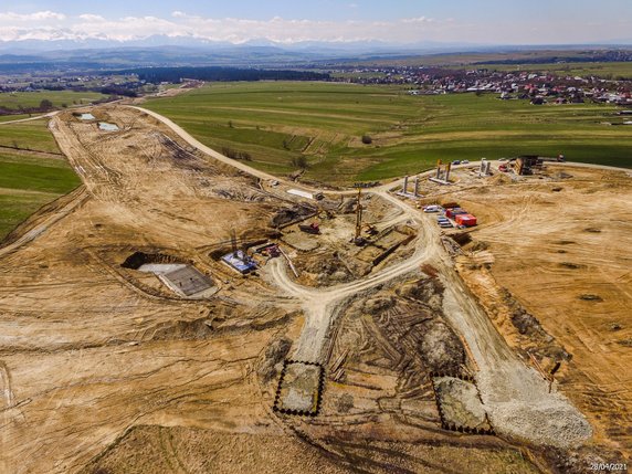 Budowa nowej zakopianki na odcinku Rdzawka - Nowy Targ