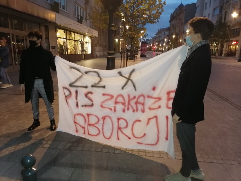 Protest przeciwko zaostrzaniu zapisów ustawy aborcyjnej