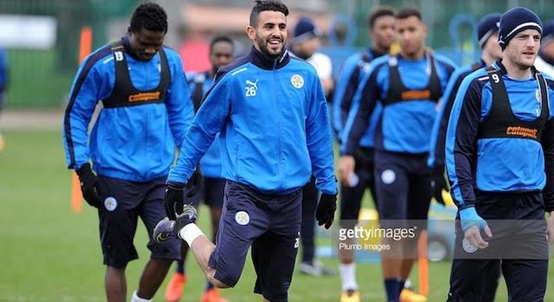 Daniel Amartey trains with Leicester City