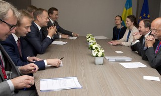 Szczyt UE: Przywódcy Niemiec, Francji i Ukrainy o sankcjach przeciwko Rosji