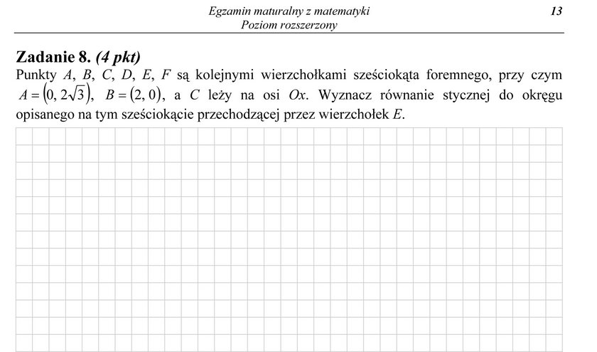 Matematyka poziom rozszerzony. 