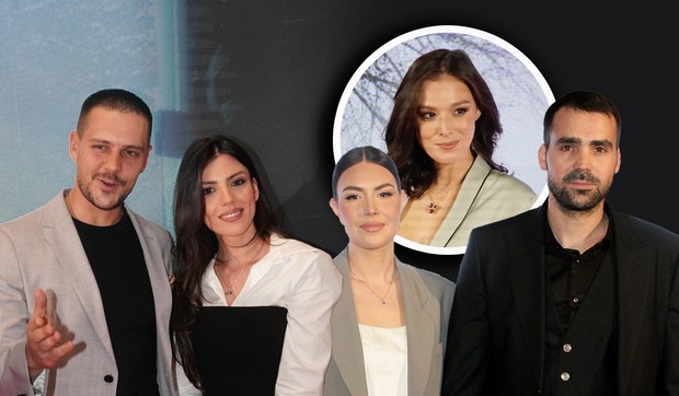 Miloš Biković sa devojkom na premijeri filma, Miodrag Radonjić sa ženom, Milena Radulović