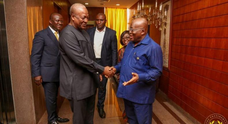 President Nana Addo Dankwa Akufo-Addo with Mahama