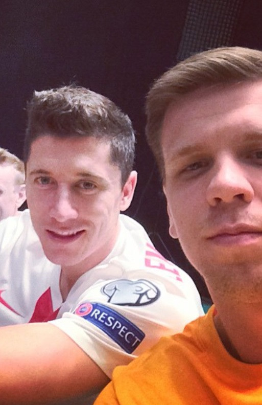 Robert Lewandowski i Wojciech Szczęsny