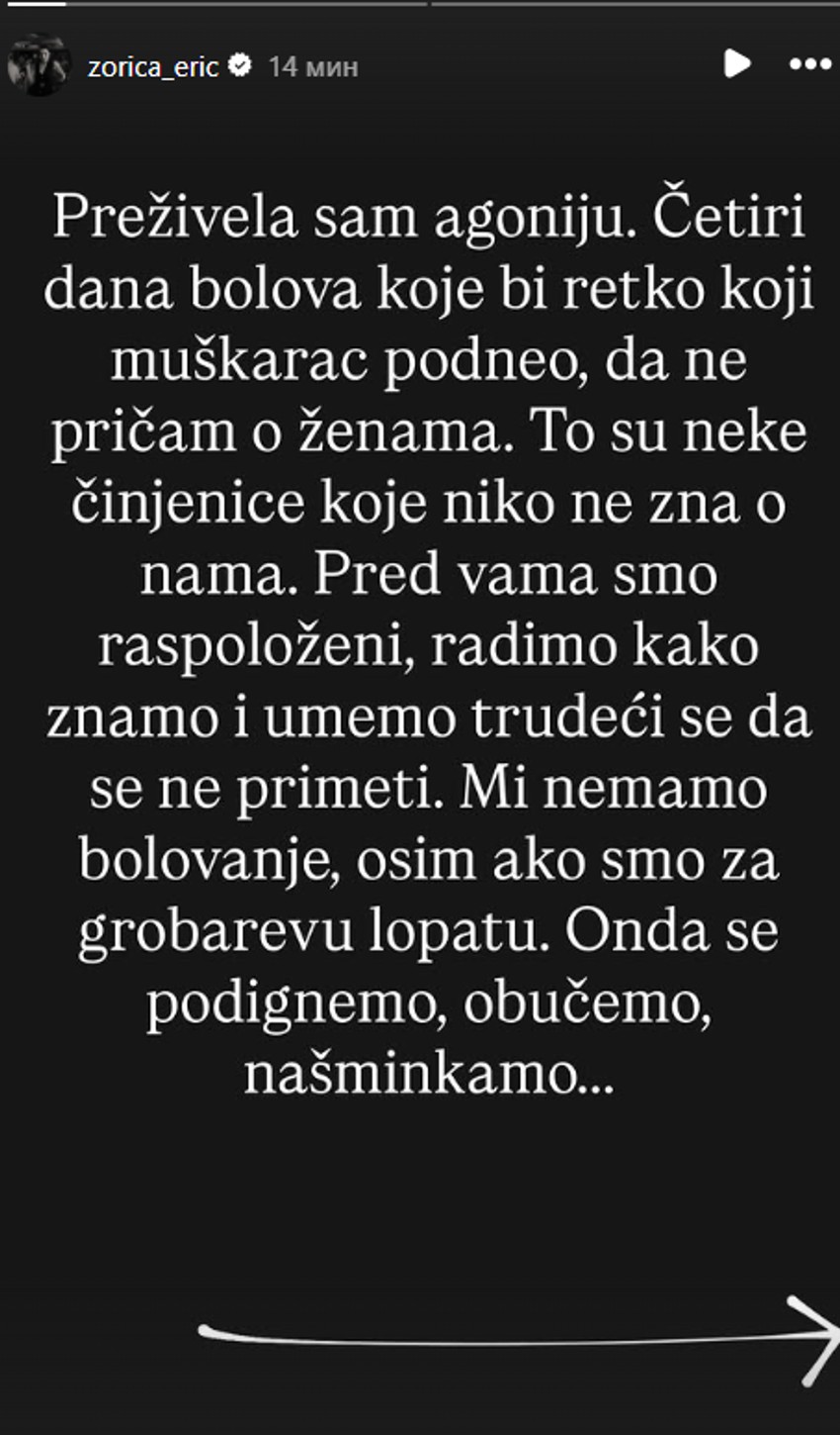 Zorica Erić o agoniji kroz koju prolazi 