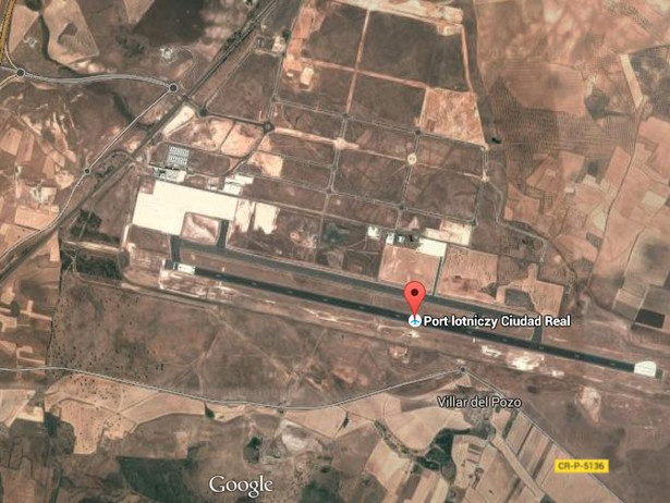 Lotnisko Ciudad Real, Hiszpania, źródło: Google Maps