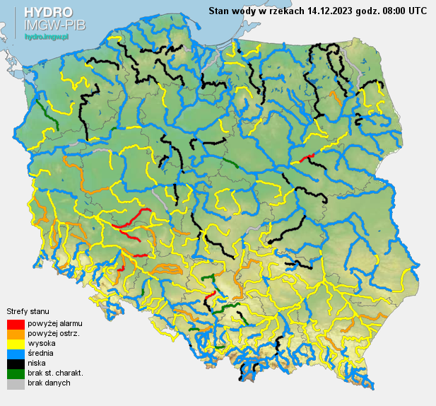 Najwięcej wzrostów notujemy na rzekach południowej Polski