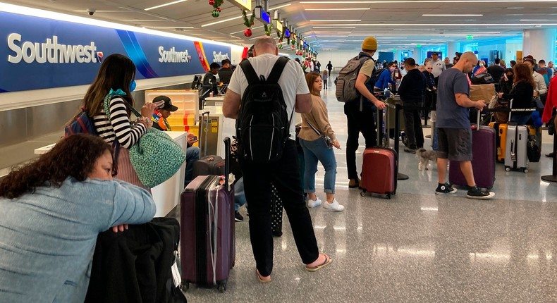 Southwest blamed its operational meltdown on the bitter winter storm that's battering the US.Eugene Garcia/AP Photo