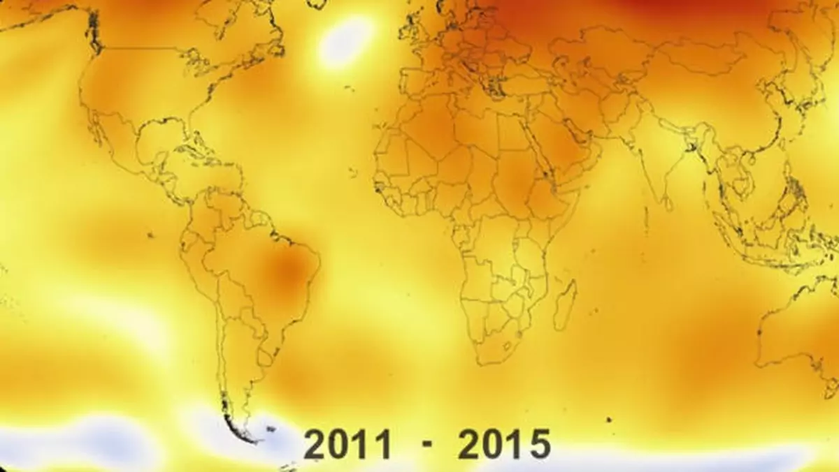 135 lat globalnego ocieplenia zaprezentowane na 30-sekundowym filmie (wideo) 