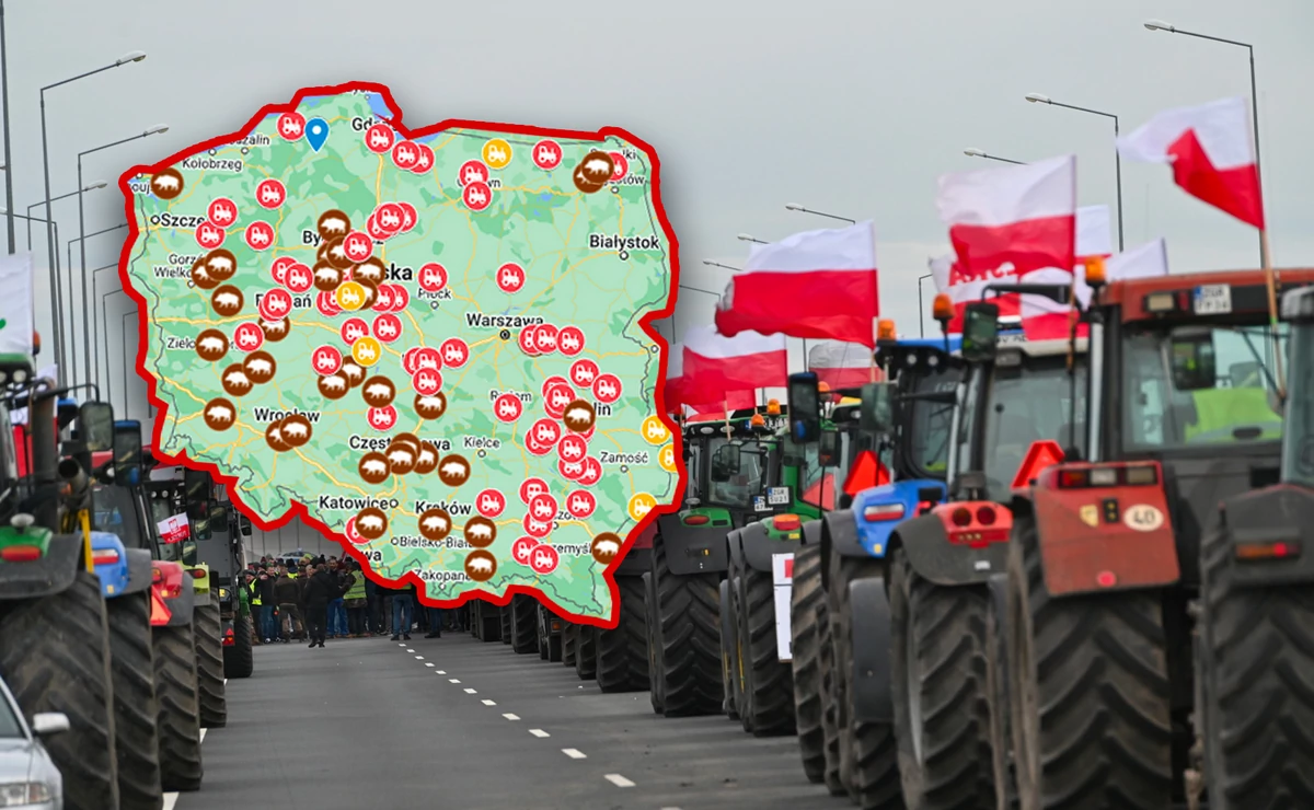  Dziś paraliż dróg w całej Polsce. Protest rolników rusza na ostro, oto MAPA i objazdy