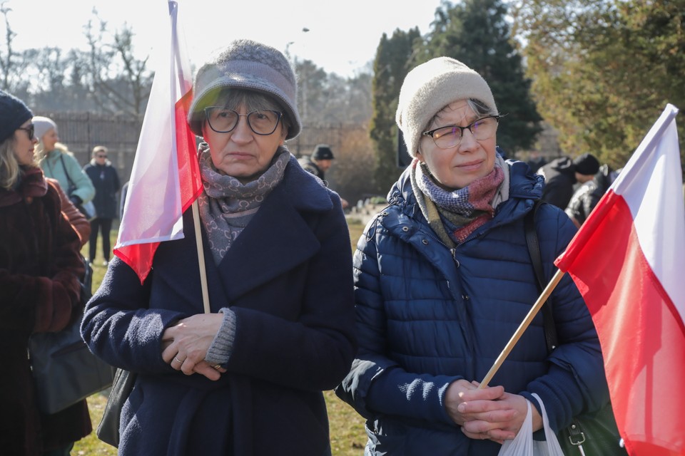 Uroczystości na tzw. "Łączce" - kwaterze "Ł" na Powązkach w Warszawie