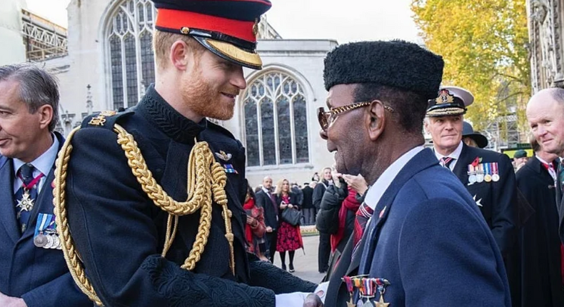 Private Joseph Hammond with Prince Harry