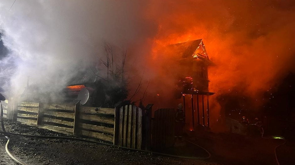 Groźny pożar na Podhalu