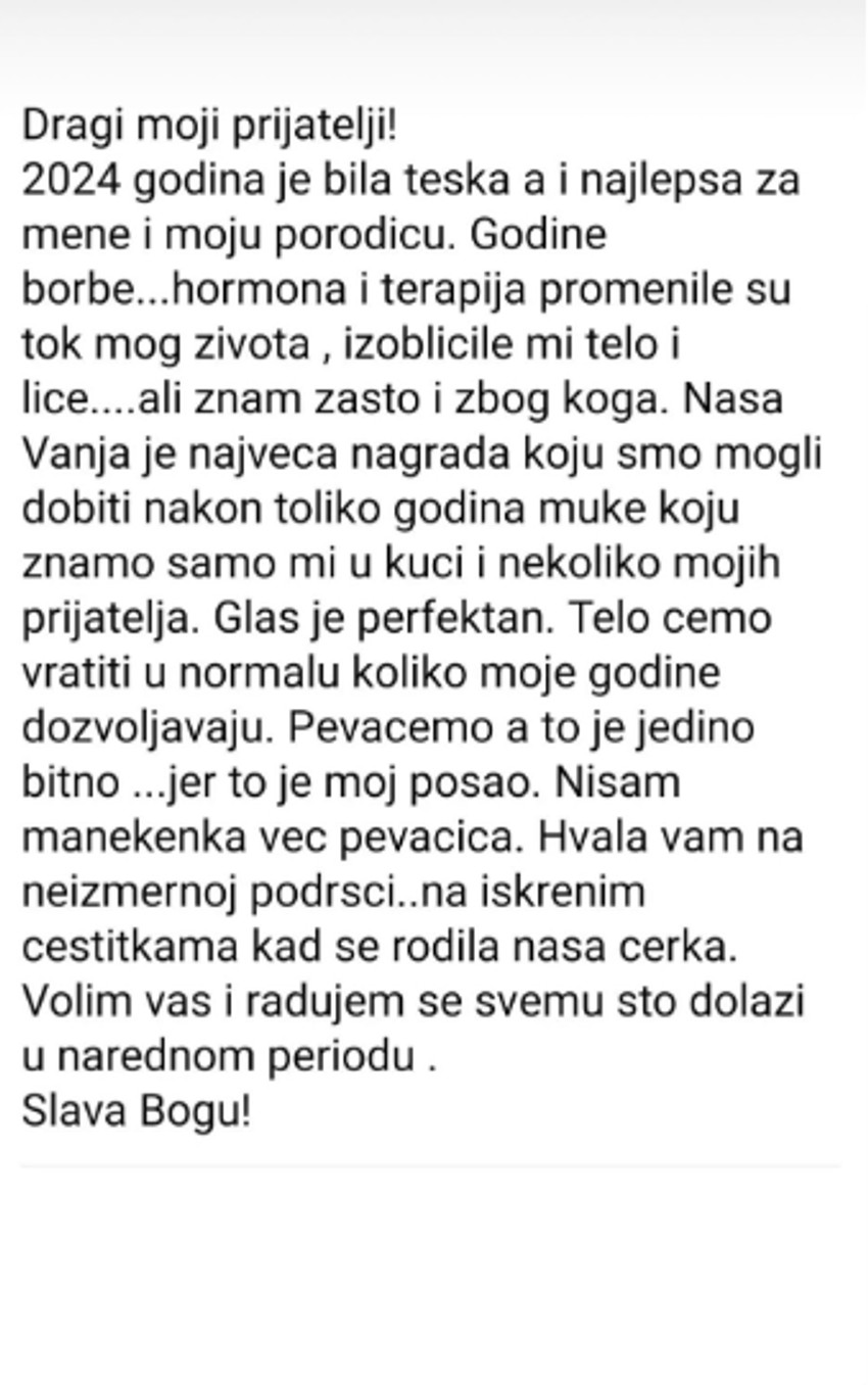 Sanja Maletić, objava