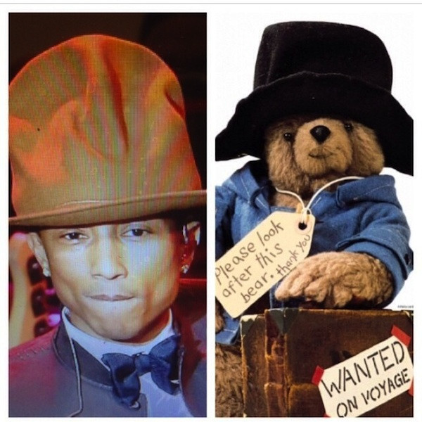 Pharrell Williams i jego kapelusz na Grammy 2014 - najlepsze memy