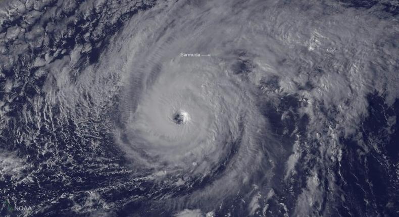 An average season produces 12 named storms of which six become hurricanes, such as Hurricane Nicole, seen here approaching Bermuda on October 13, 2016