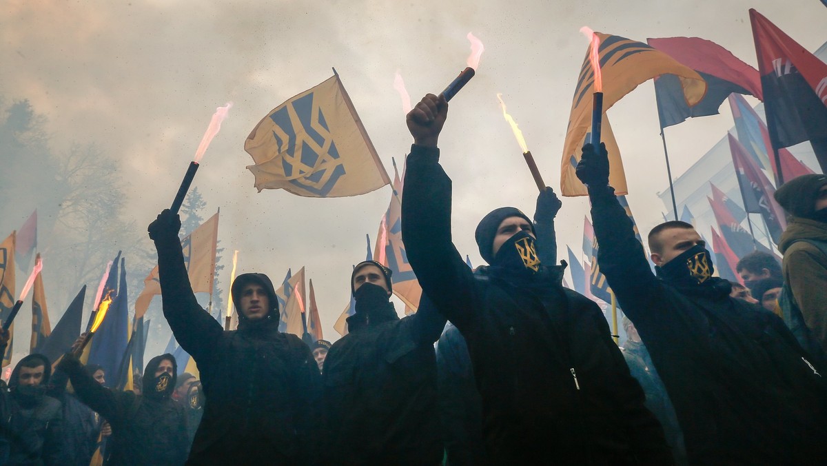 UKRAINE NATIONALISTS RALLY (Nationalist parties attend the March of National Pride in Kiev)