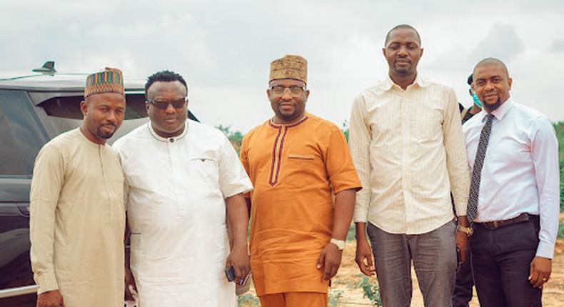 L-R Mr Abdulaziz Lawal; Throne Ambassador, Alhaji Saheed Osupa , Throne Group MD/CEO, Mr Olalekan Micheal Ilori ; Throne Homes MD, Mr Kayode Folaranmi Samson; Throne Homes Secretary/Legal , BL Louis C. Chiemelu