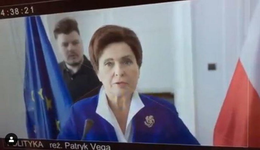 Ewa Kasprzyk jako Beata Szydło w filmie Polityka Patryka Vegi