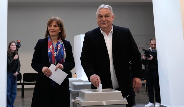 Viktor Orban na glasanju u Budimpešti 12. aprila