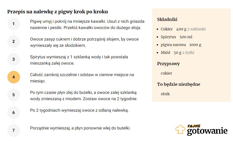 Przepis na nalewkę z pigwy