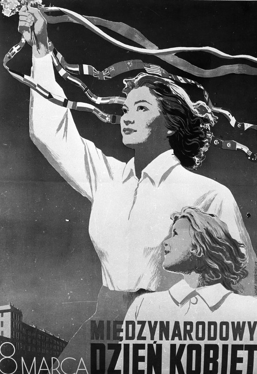 Plakat z okazji Dnia Kobiet (1954)