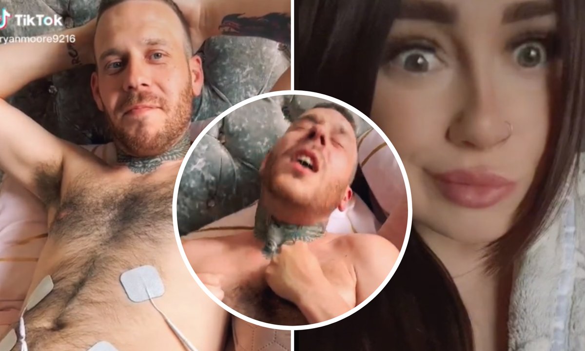 Wypróbowała na chłopaku symulator bólu porodowego. Wideo hitem sieci