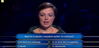 „Milionerzy” – farmaceutka z Warszawy próbowała przebić wygraną swojego męża, ale odpadła na pytaniu o rosyjski epitet
