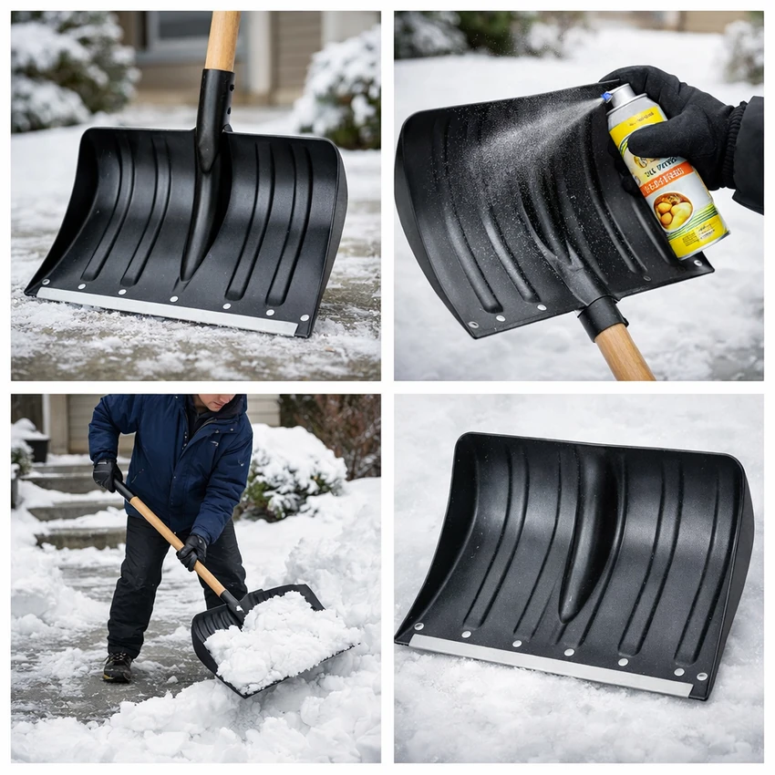 Nanošenje spreja na lopatu