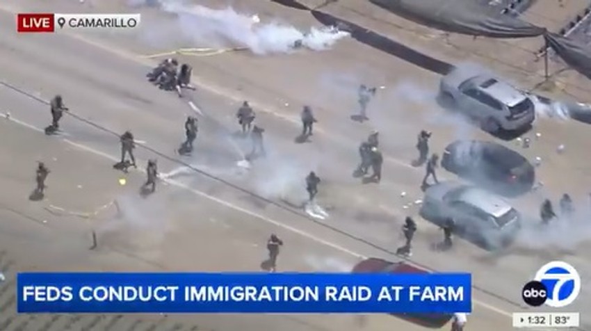 Racija ICE-a na farmama Gles haus, Kalifornija