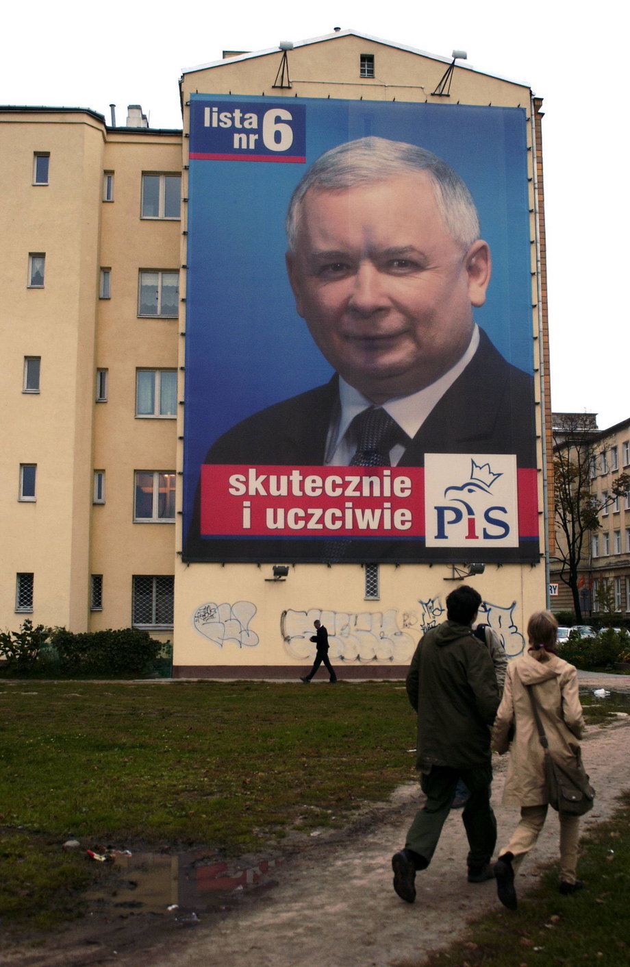 Billboard z Jarosławem Kaczyńskim w Warszawie