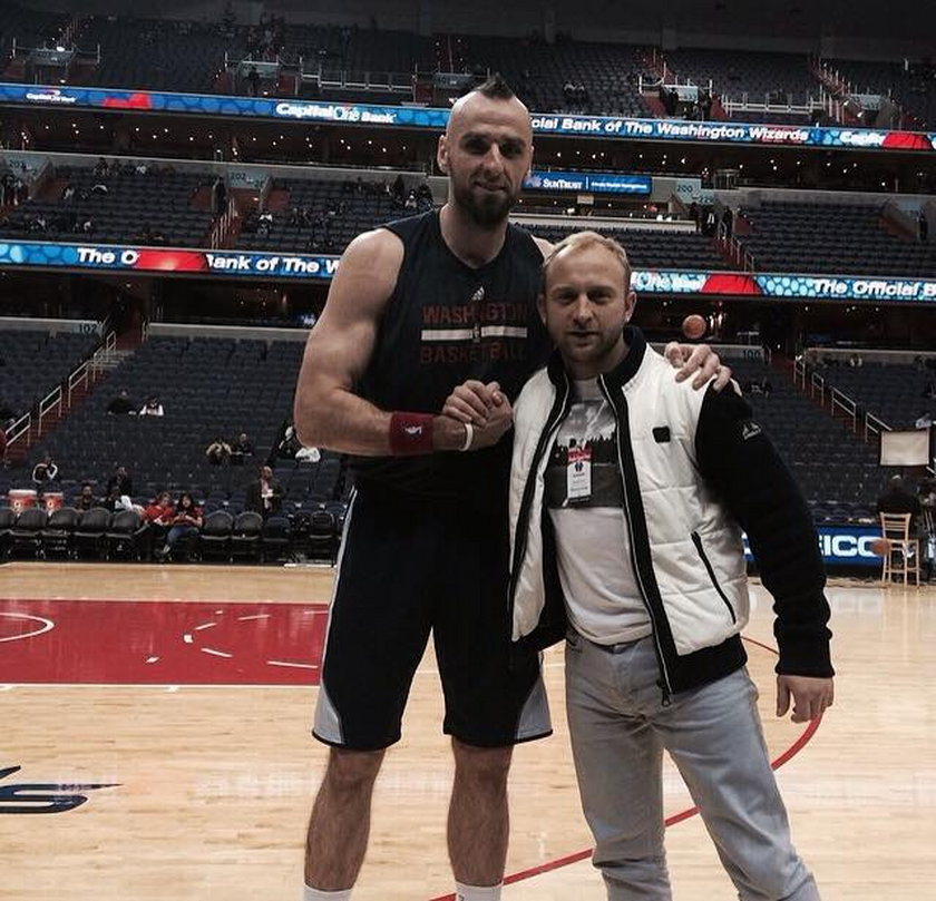 Marcin Gortat i Borys Szyc