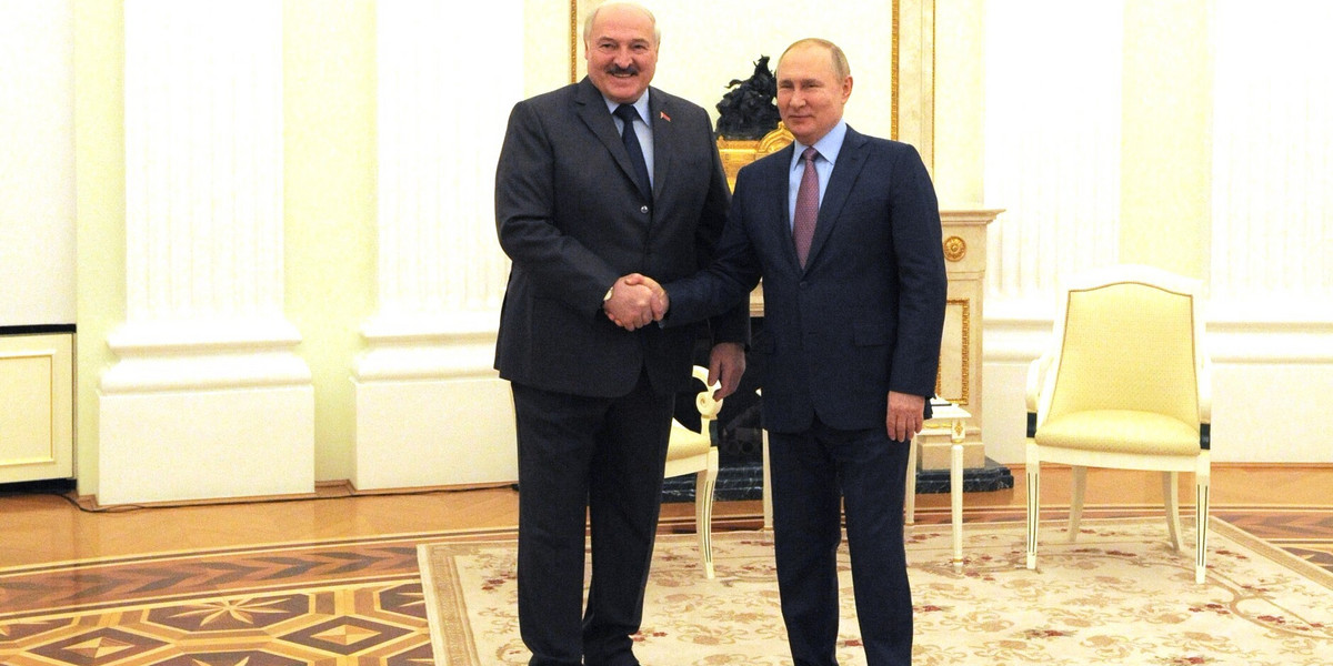 Aleksandar Łukaszenko oraz Władimir Putin