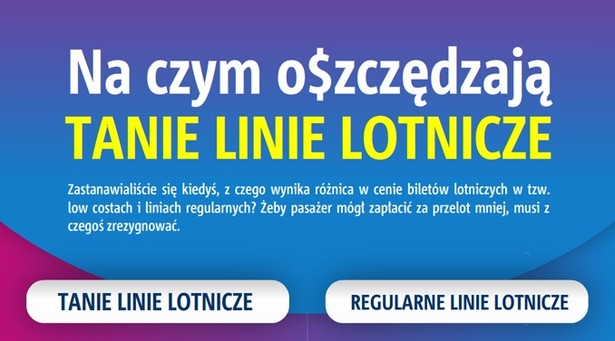 Na czym oszczędzają tanie linie lotnicze Źródło: Pan Samolocik