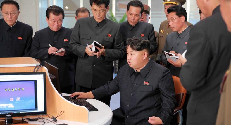 North Korean leader Kim Jong Un at the Sci-Tech Complex, in this undated photo released by North Korea's Korean Central News Agency (KCNA), October 28, 2015.