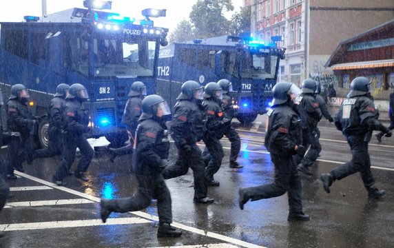 "Wszyscy jesteśmy LinX" demonstracja w Lipsku