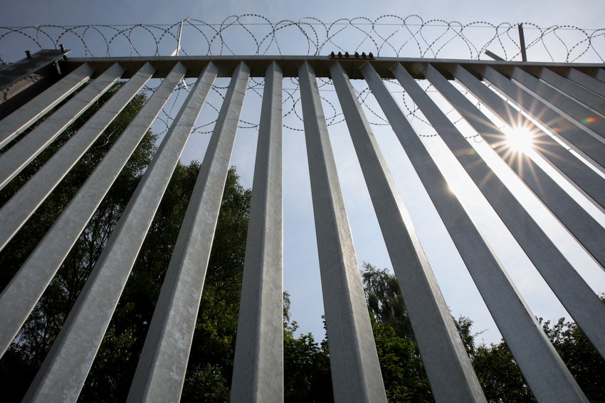 Metalna ograda na granici Poljske i Belorusije