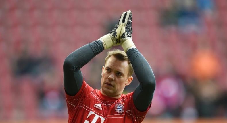 Bayern Munich goalkeeper Manuel Neuer is suffering from a calf problem picked up in Saturday's 1-0 defeat at Borussia Dortmund and missed training on Monday