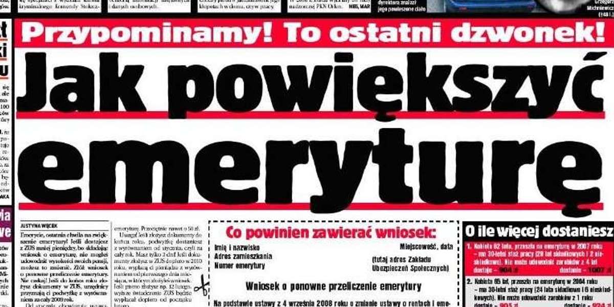 Jak powiększyć emeryturę?!