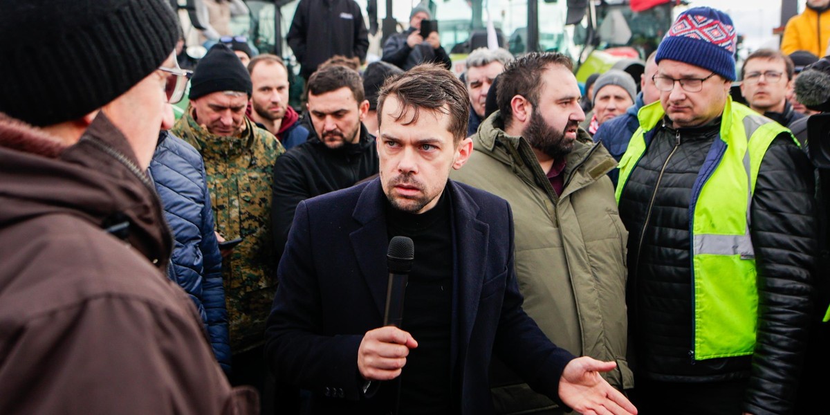 Michał Kołodziejczak zwraca uwagę, że niektóre rolnicze protesty mogą mieć podtekst polityczny.