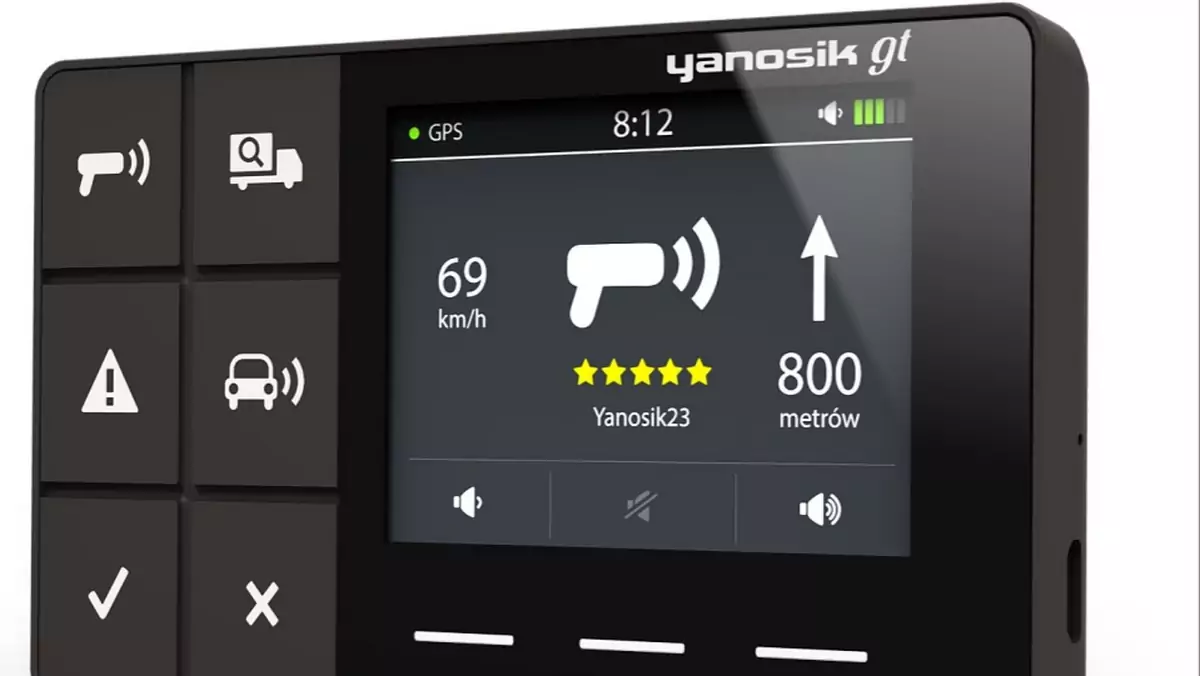 Nowy Yanosik GT: terminal pełni taką samą rolę jak aplikacja w telefonie