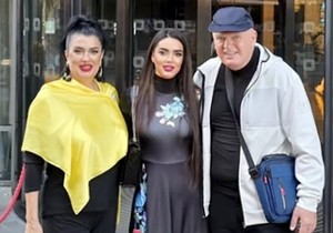 Saška Karan sa ćerkom Miljanom i mužem