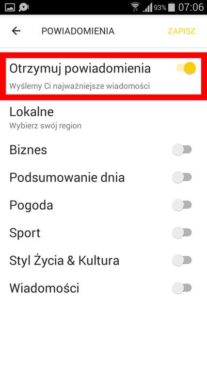 Otrzymuj powiadomienia