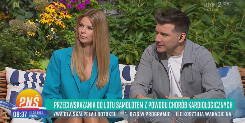Małgorzata Tomaszewska i Tomasz Kammel w "Pytaniu na śniadanie", chwilę przed burzą