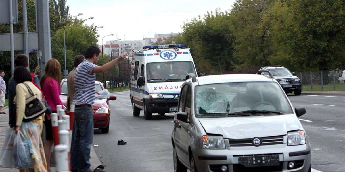 Wbiegł pod auto