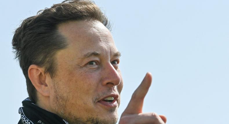 Tesla CEO Elon Musk in Germany on Friday.
