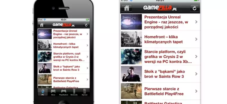 Gamezilla do dotykania - czyli mamy swoją aplikację na iPody i iPhone'y