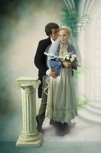 Julia Kijowska i Marcin Dorociński na ślubnych zdjęciach