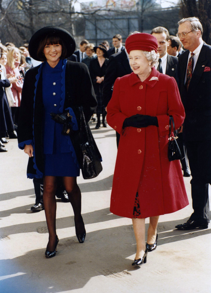 Jolanta Kwaśniewska i królowa Elżbieta II, rok 1996 