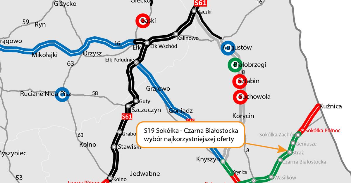  Trasa S19 coraz bliżej. Wybrano wykonawców na kolejne odcinki drogi MAPA